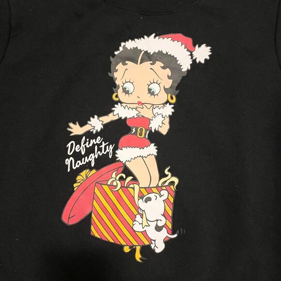 Betty Boop Christmas Fleece Sweater Womens Size Medium - Picture 2 of 16